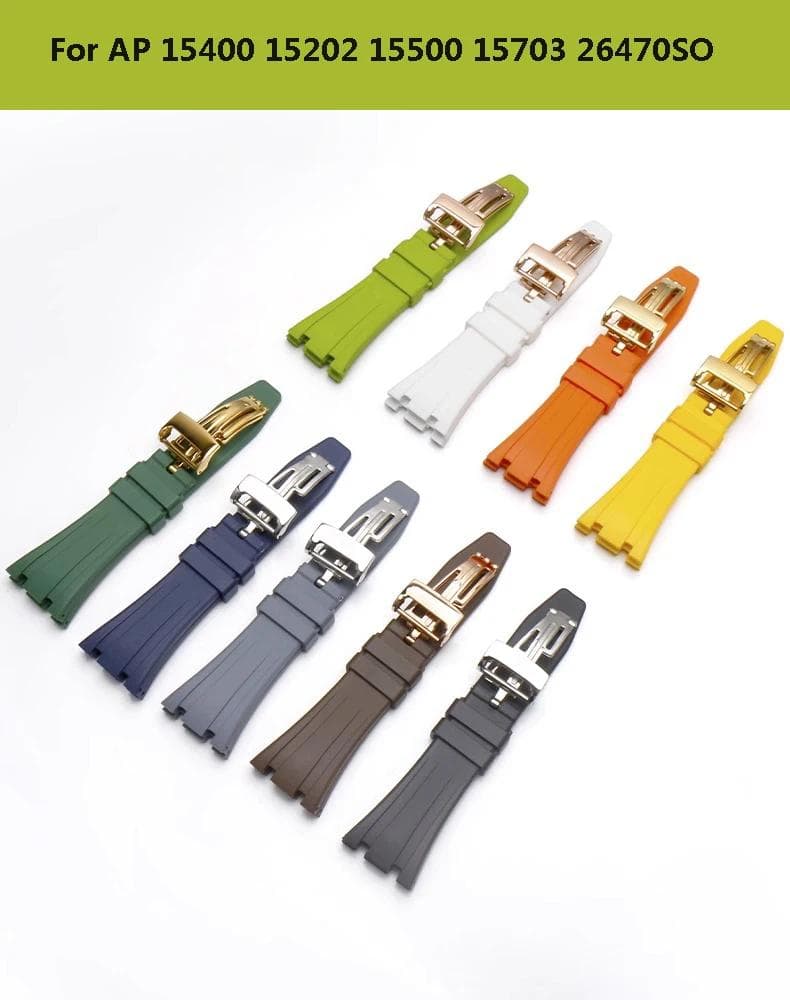 Silicone Watch Straps 26mm 27mm Watchband For AP 15400 15202 15500 15703 26470SO Royal Oak Offshore Men's Sports Rubber Bracelet