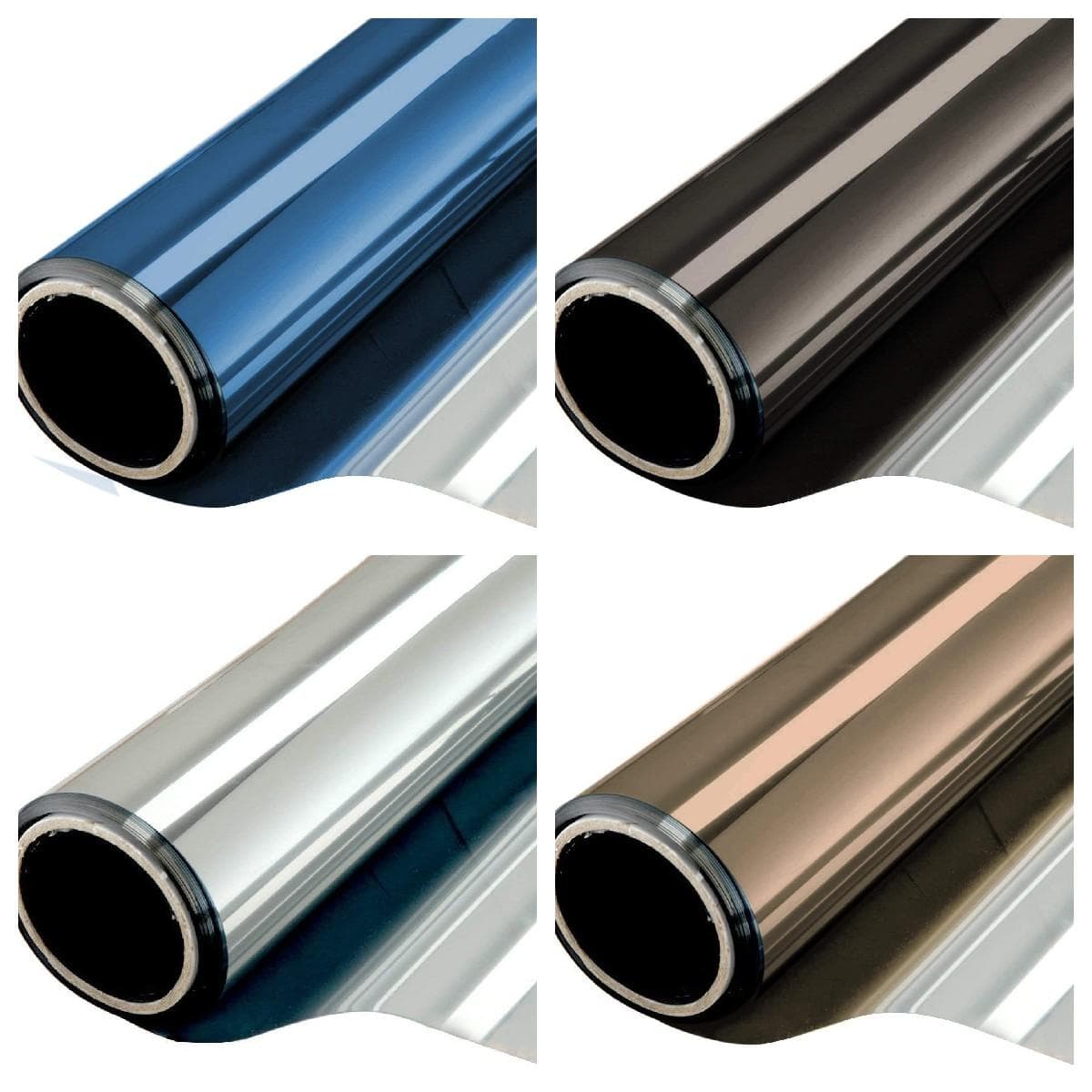 2M One Way Mirror Window Film Reflective Self-adhesive Glass Film Vinyl Anti UV Heat Control Sun Blocker Tinted Window Stickers silver