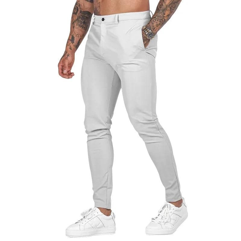 Spring Autumn Male Solid Color Slim Cargo Pants Homme Casual Fashion Simple All-match Pencil Trousers Sweatpants Men's Clothing cm orange