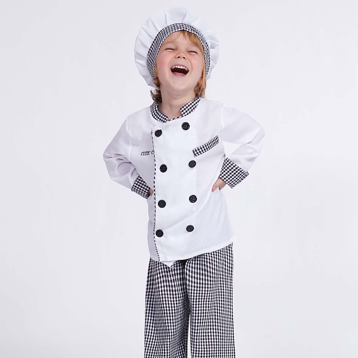 Kids Boys Chef Costume Girls Cooking Baking Clothes Children Halloween Chef Costume Set Cook Uniform Carnival Party Fancy Dress cm