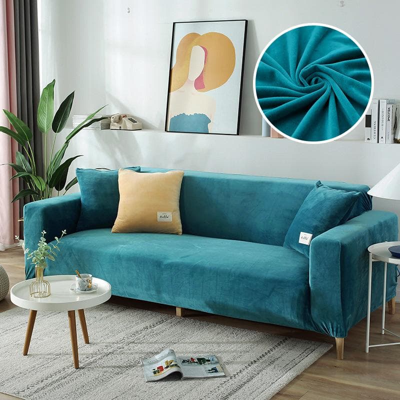 Real Velvet Fabric Sofa Cover Elastic Couch Cover Cheap Seat Sofa Covers L Shape Sectional Sofa Slipcovers For Home