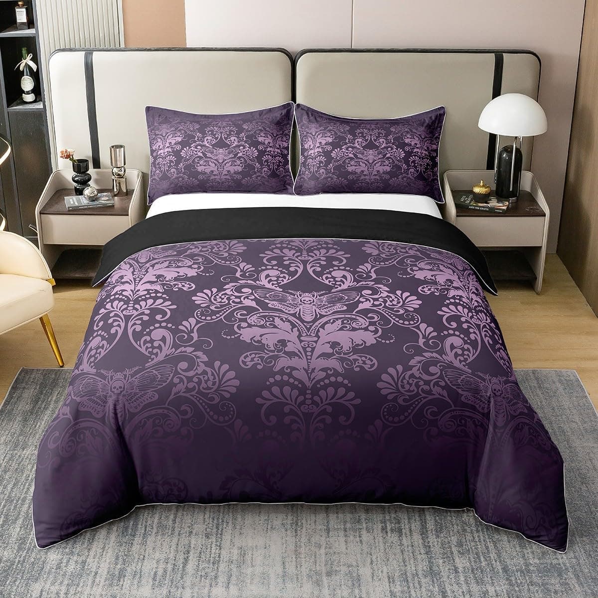 Luxury Vintage Floral Duvet Cover Queen King Size Antique Victorian Baroque Bedding Set Exotic Victorian Style Set 3 Pcs