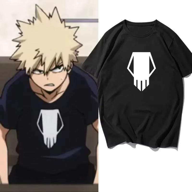 Summer My Hero Academia Bakugo Katsuki Printed Fashion T-shirt Men's Women's Fashion High Quality Loose Cotton T-Shirt Casual cm
