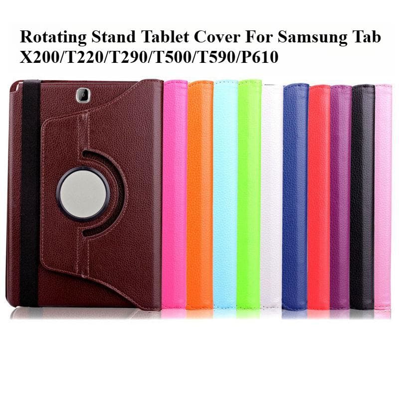 For Samsung Galaxy Tab A8 10.5 2021 SM-X200 SM-X205 X200 X205 A7 Lite 8.7 SM-T220 SM-T225 Case 360 Rotating Stand Tablet Cover purple