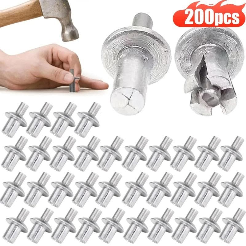 Aluminum Hammer Drive Rivets with Round Knock Type Expansion Small Rivets to Improve Strength Durability Nails Screws Fasteners 7mm 9mm 11mm
