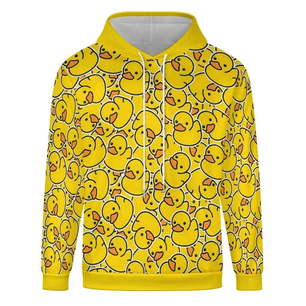 3D Printing Cute Yellow Duck Pattern Kids Hoodie Autumn Men Women Fashion Casual Top Oversized Sweatshirt cm