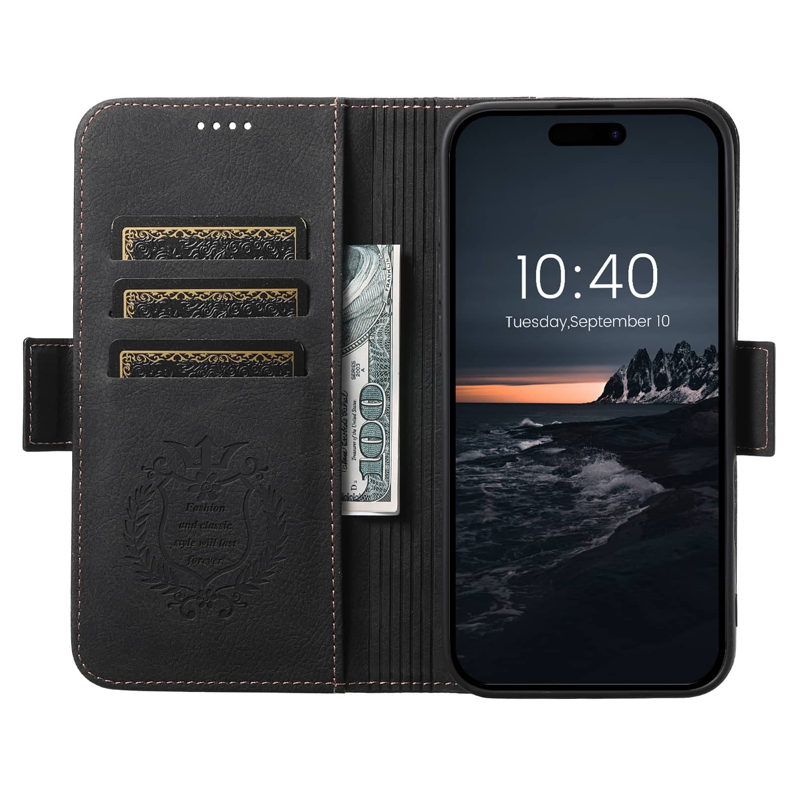 Wallet Case for iPhone 16e/16/15/14/13/12 Pro Max with Card Holder, Compatible with Magneitc Wireless Charging Flip Folio Cover pink
