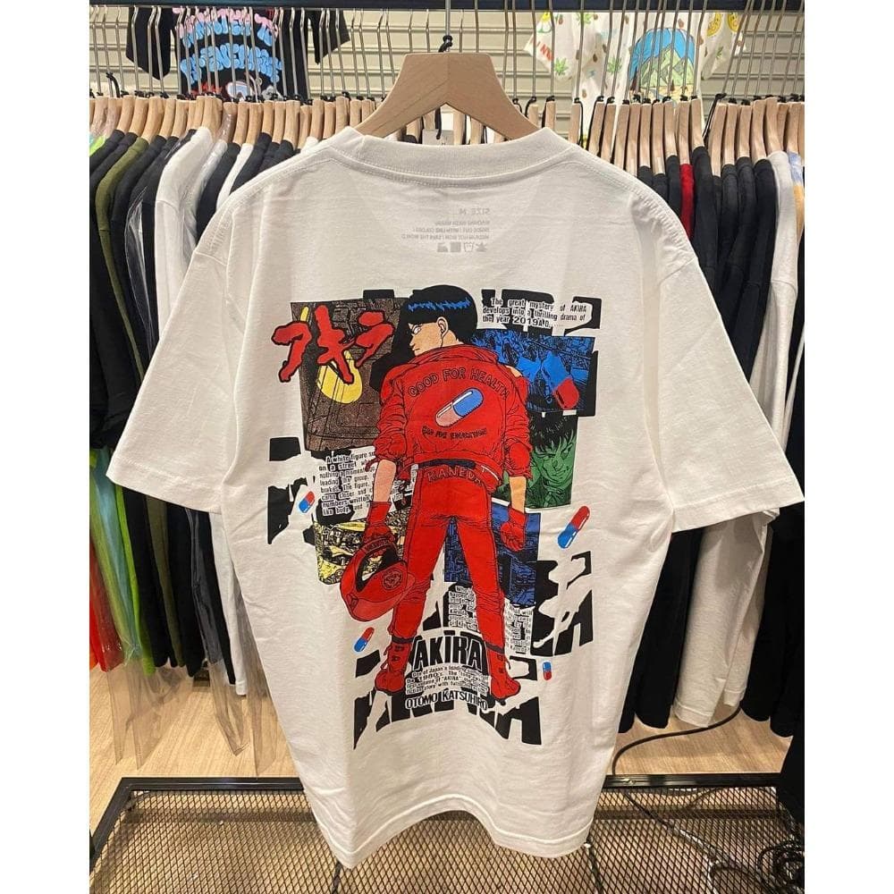 2024 Anime Akira Front and Rear Splicing Printed High Street Cotton Short-sleeved Men's and Women'sHarajuku  Graphic T Shirts cm
