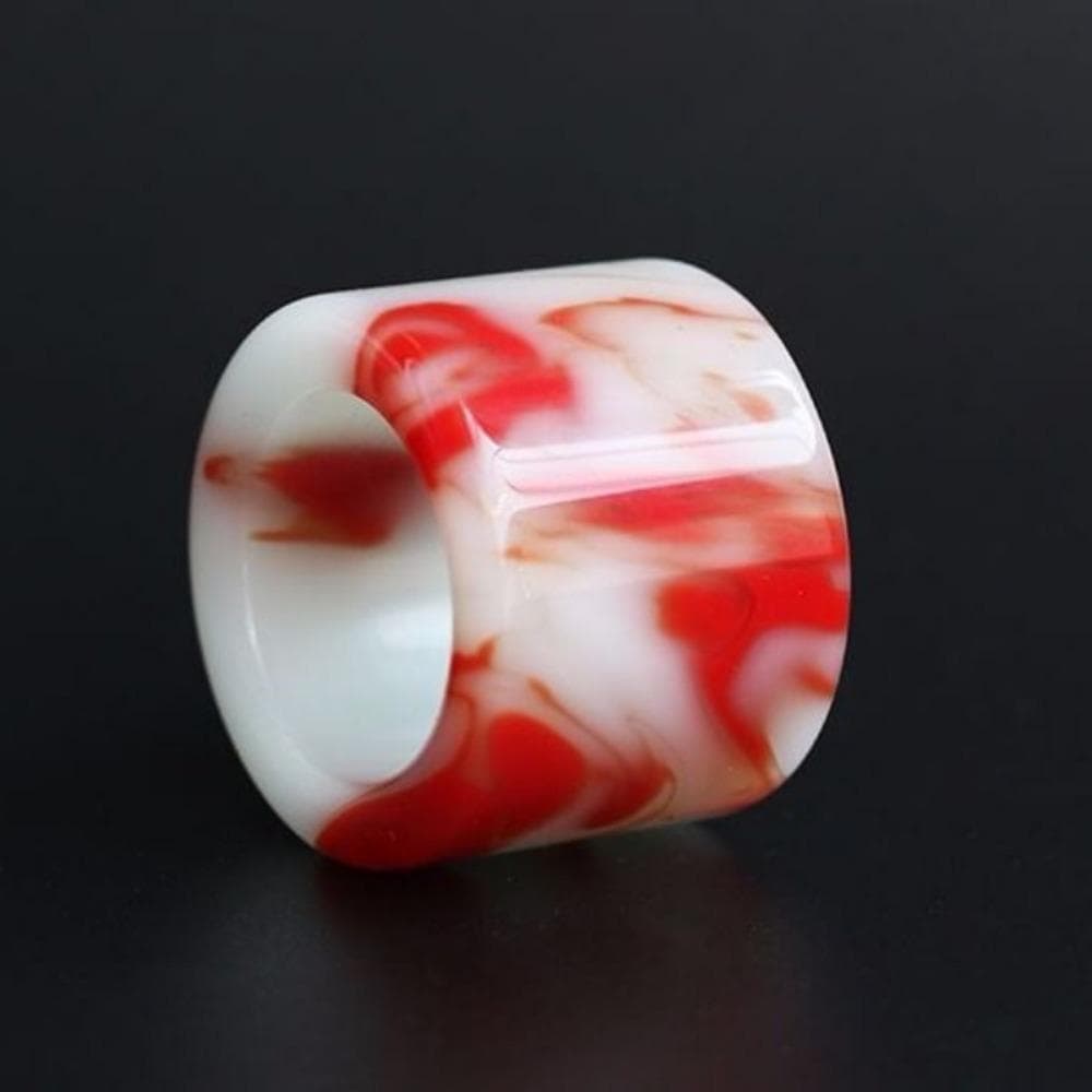 5 Styles Fashionable Hotan Jade Golden Silk Chicken Blood Ring for Men and Women White Red Ring