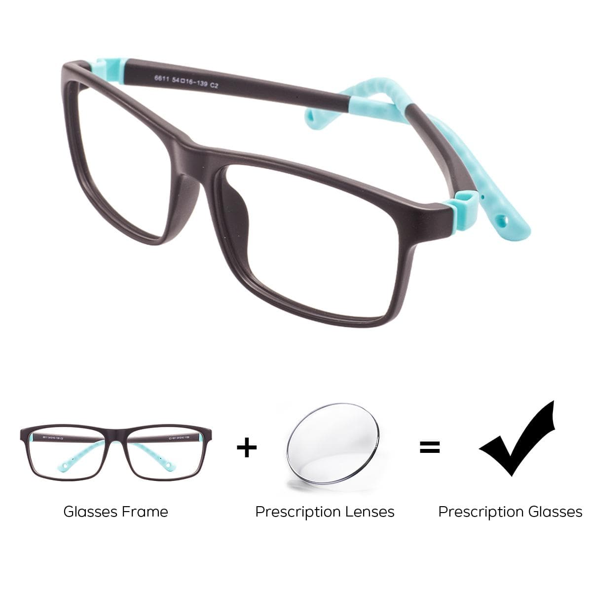 Ultralight TR90 Kids Boys Rectangular Full Rim Flexible Prescription Glasses Girls Plastic Square Children Optical Glasses cm