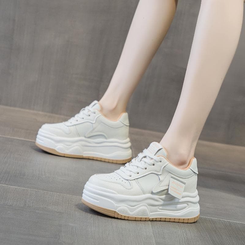 Height-increasing shoes within 9 cm 2025 new thick-soled small dad shoes casual sports muffin height-increasing little white shoes cm