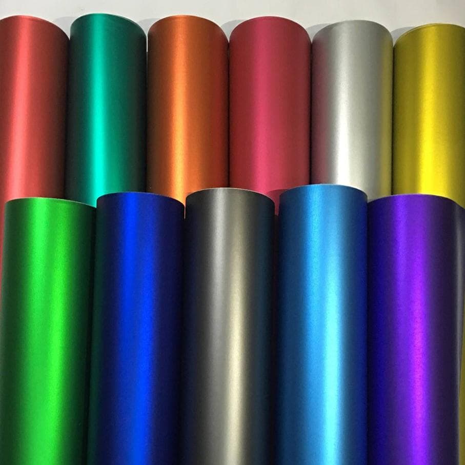 Multiple Colors Blue Black Red Gold silver Matte Satin Chrome Vinyl Car Wrap Film Sticker Decal Bubble Free Car Wrapping brown