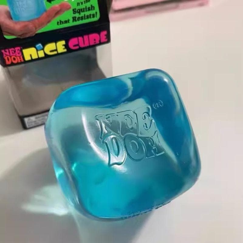 Needoh Nice Cube Sensory Stress Reliever Fidget Tool for Anxiety & Focus Desk Sensory Cube for Adults & Kids pink