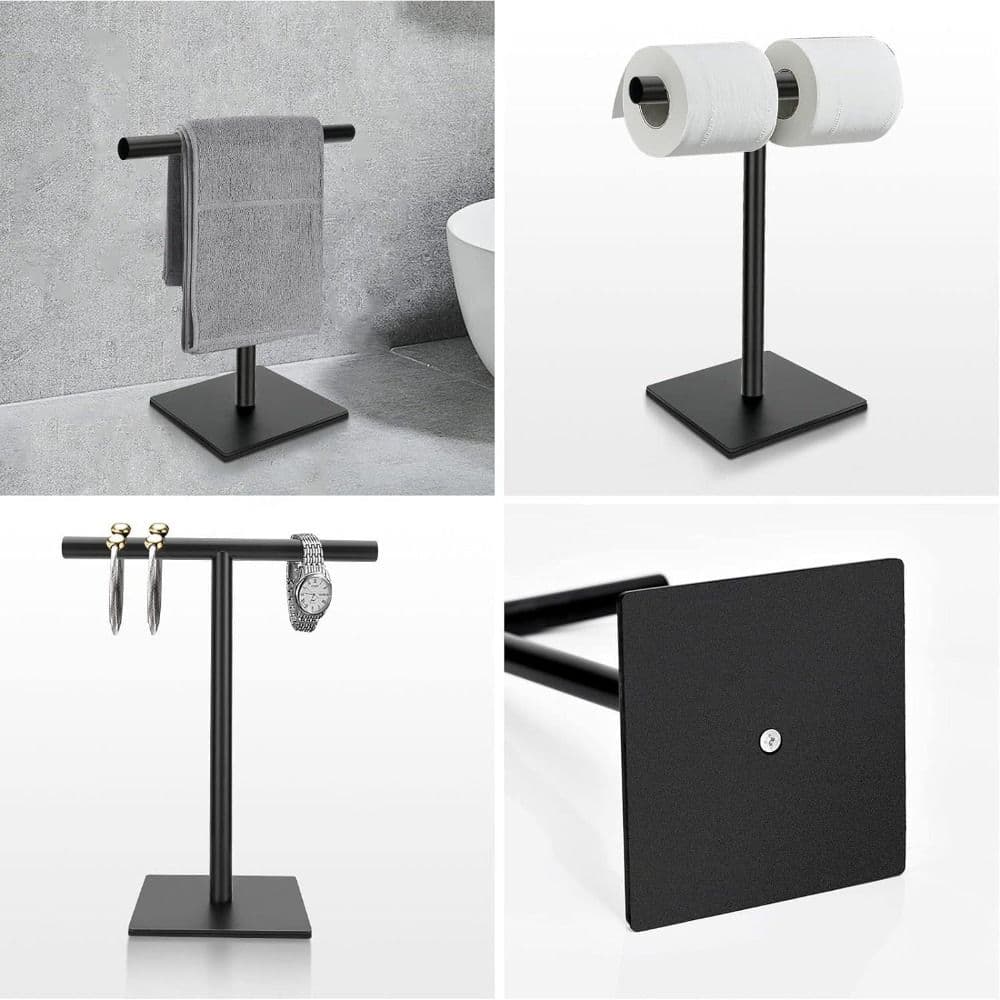 Stainless Steel Bath Towel Stand Modern Style Movable Bathroom Towel Hanger Free-Standing Waterproof Hand Towel Holder Bedroom