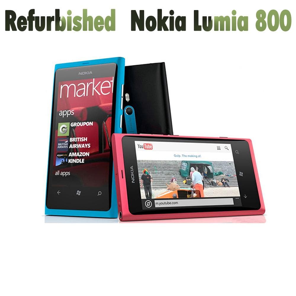 Refurbished Nokia Lumia 800 3G WIFI GPS 8MP Camera Mobile Phone With 1 SIM pink