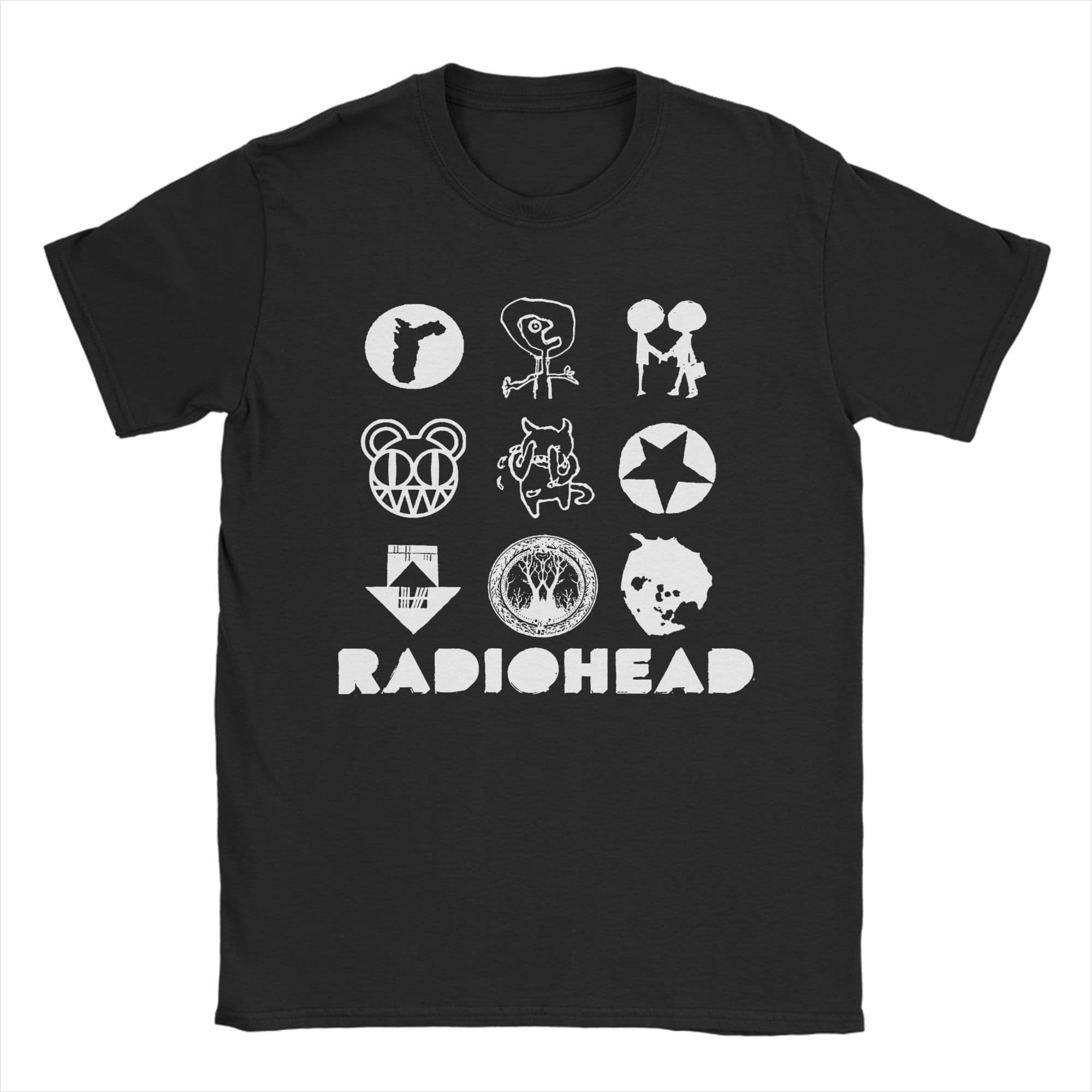 Novelty Radiohead Creep T-Shirt Unisex Cotton Short Sleeve Rock Band Round Neck Summer Tops Shirts cm