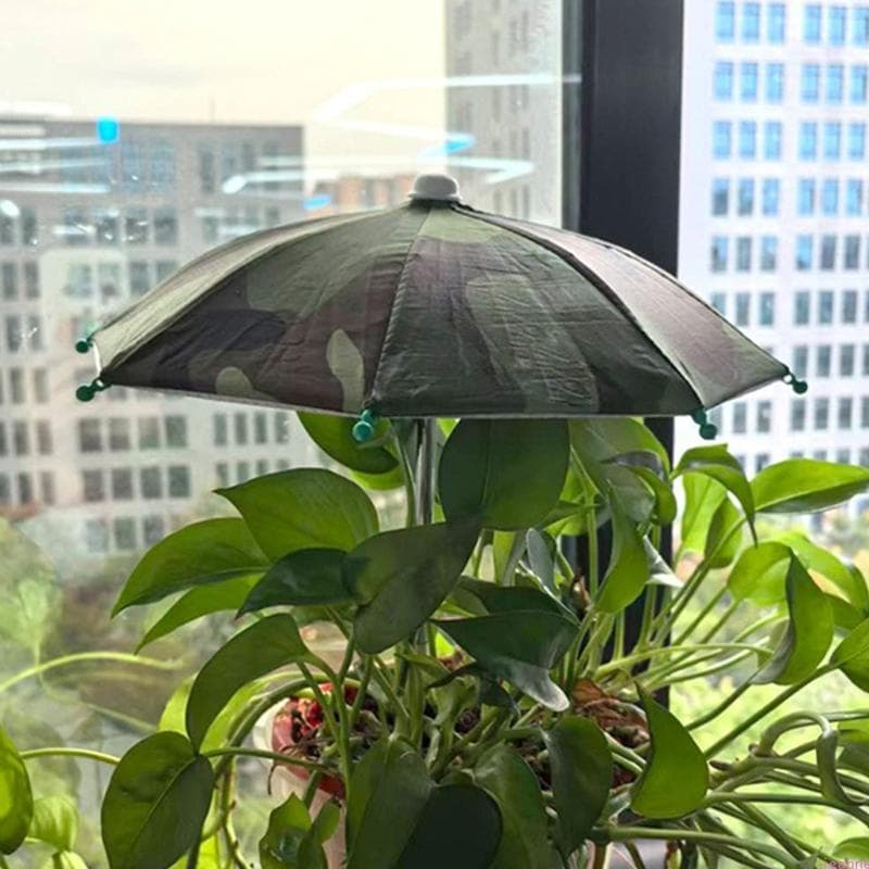 Plant Umbrellas Adjustable Height Waterproof Garden Umbrellas for Outdoor Courtyards Backyard Parasol Plant Sun Protecting green