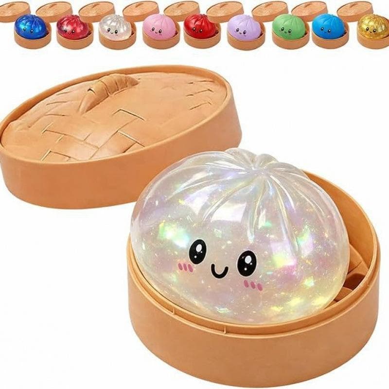 Dumpling Hot Decompression Squish Balls Reusable Low Rebound Stress Dough Toys For Home Office Decoration Daily Gifts