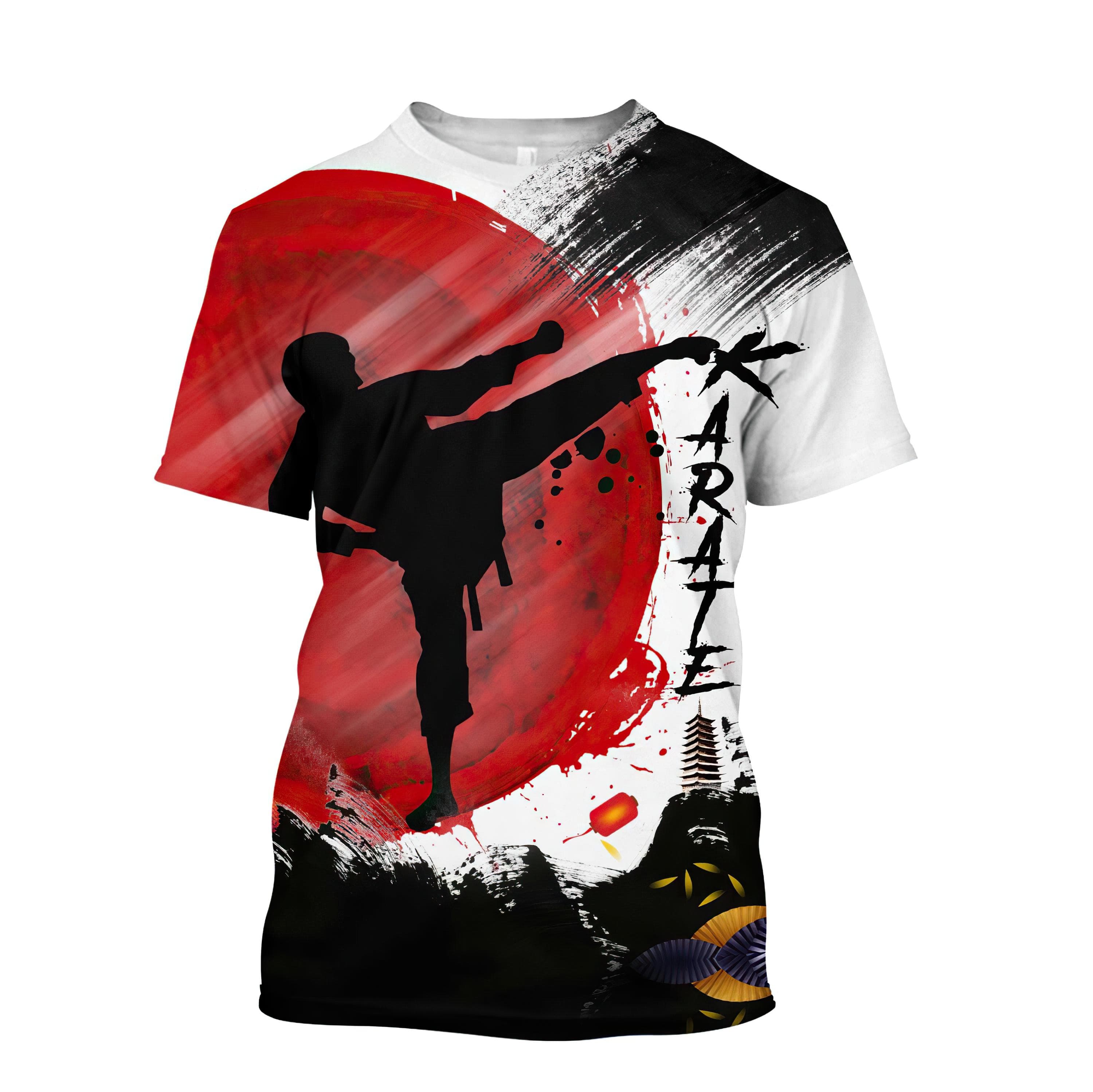 Japan Training T-shirt Men's 3d Karate Printed Tee Tops Oversized Short-sleeved High-quality Sportswear Men Quick-drying T Shirt cm