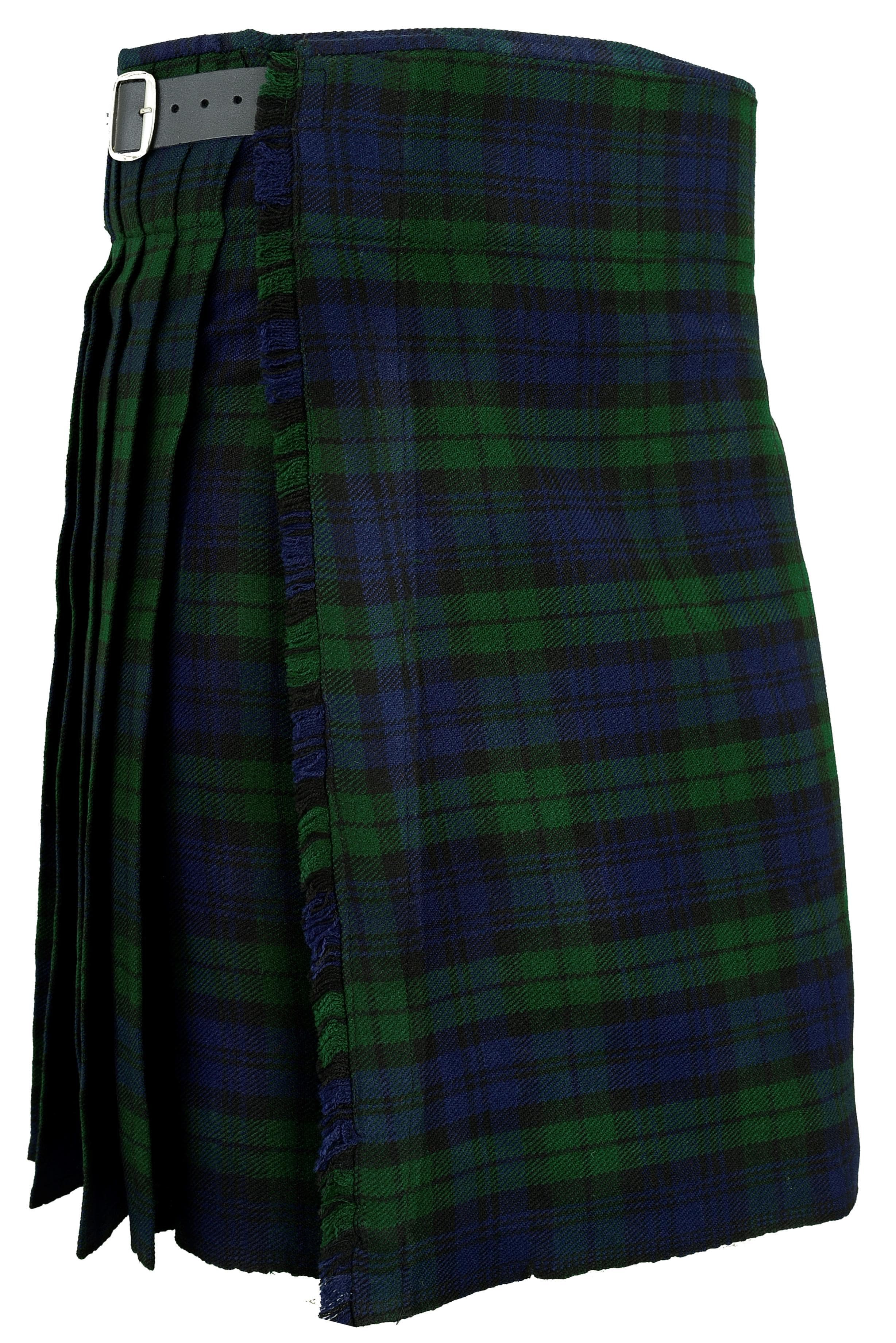 Scottish Kilt Blackwatch Tartan Traditional Highland dress Skirts Wedding Attire cm green
