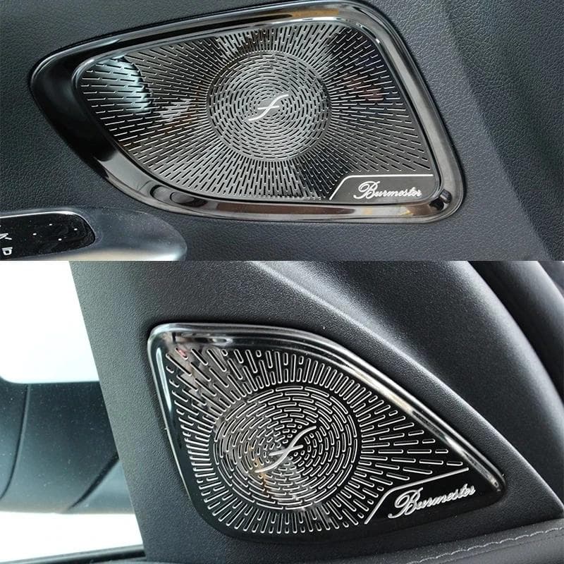 Car Door Speaker Tweeters Net Cover Trim Accessories For Mercedes Benz C Class W206 2022 Stainless Steel