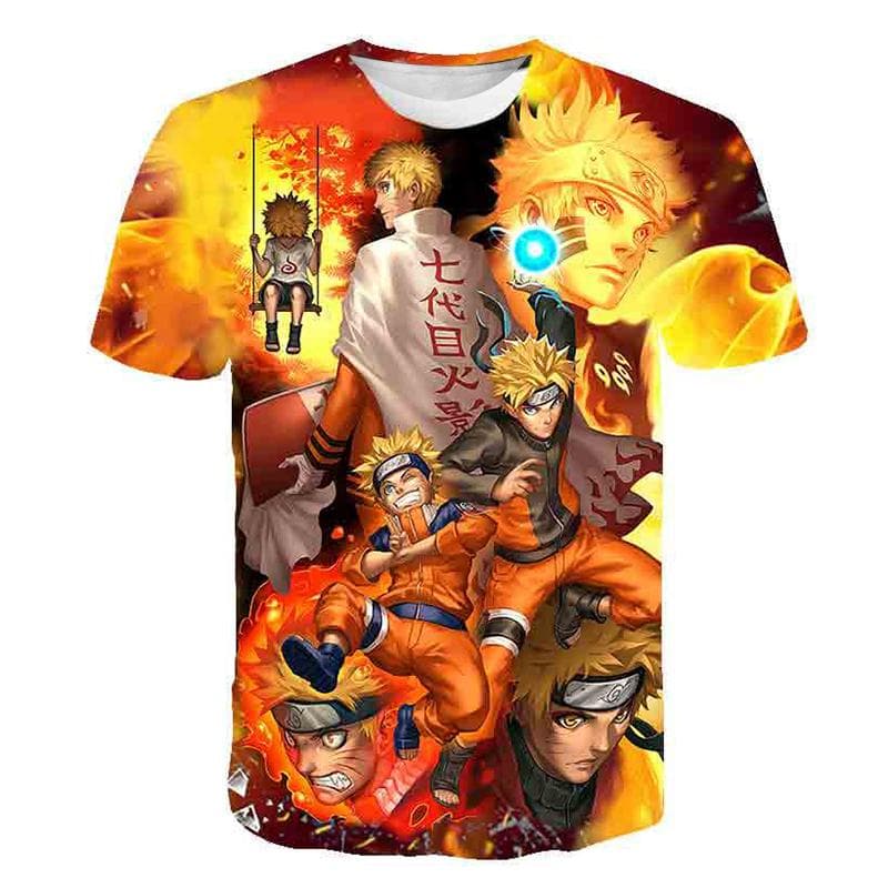 2025 Manga Naruto Fashion Cute Children's Girls 3D Top T-shirt Short Sleeve Set Mario Girls and Boys Top Short Sleeve 130cm