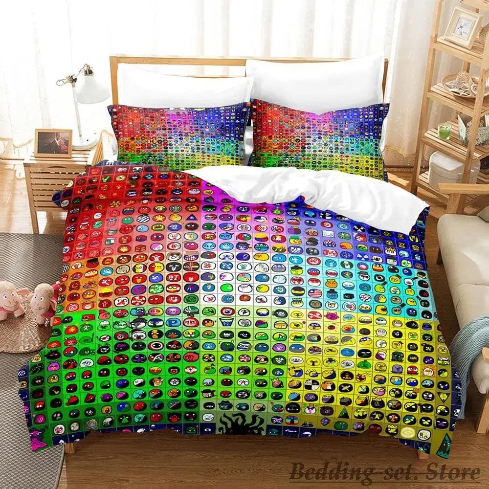 New Countryball Polandballs Bedding Collection Single Twin Full Queen King Size Bed Collection Aldult Boys Bedroom Duvetcover Collections Anime
