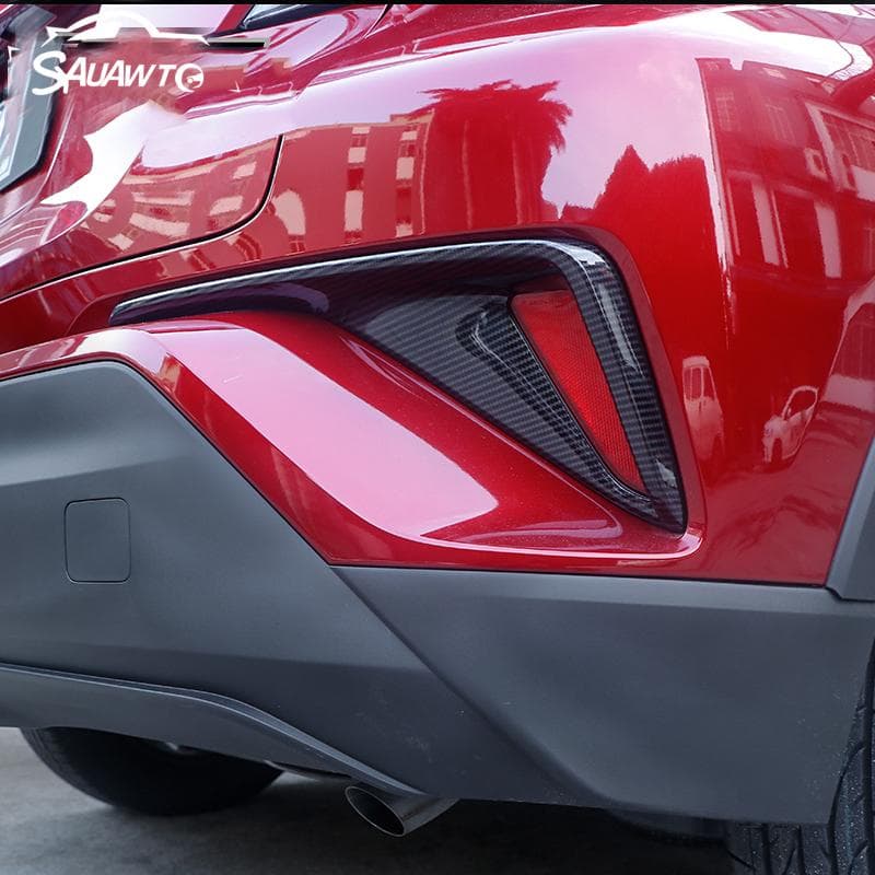 For Toyota C-HR CHR 2016 2017 2018  Car Front /Rear Fog Light Cover Trims Back Tail Bumper FogLight Lamp Molding