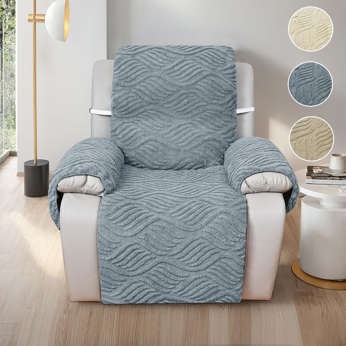New Double-sided Comfort Cotton Wool Jacquard T-shaped Chivas Sofa Towel Stretch Chivas Sofa Cover Lounge Chair Cover