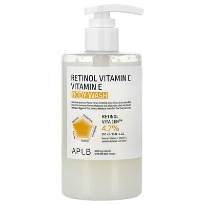 APLB, Retinol Vitamin C, Vitamin E Body Wash, 10.14 fl oz (300 ml)