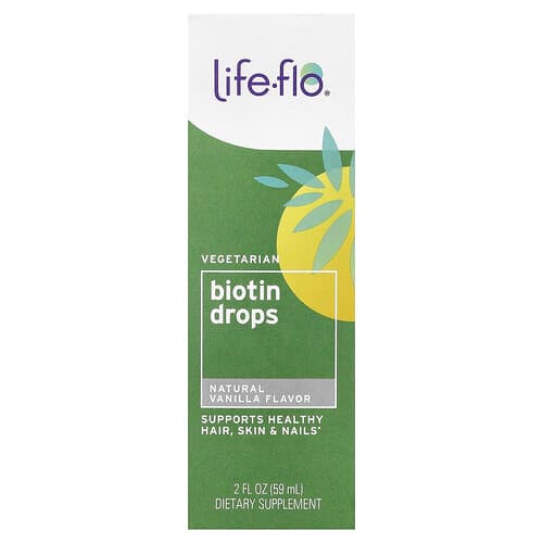 Life-flo, Biotin Drops, Natural Vanilla , 2 fl oz (59 ml)
