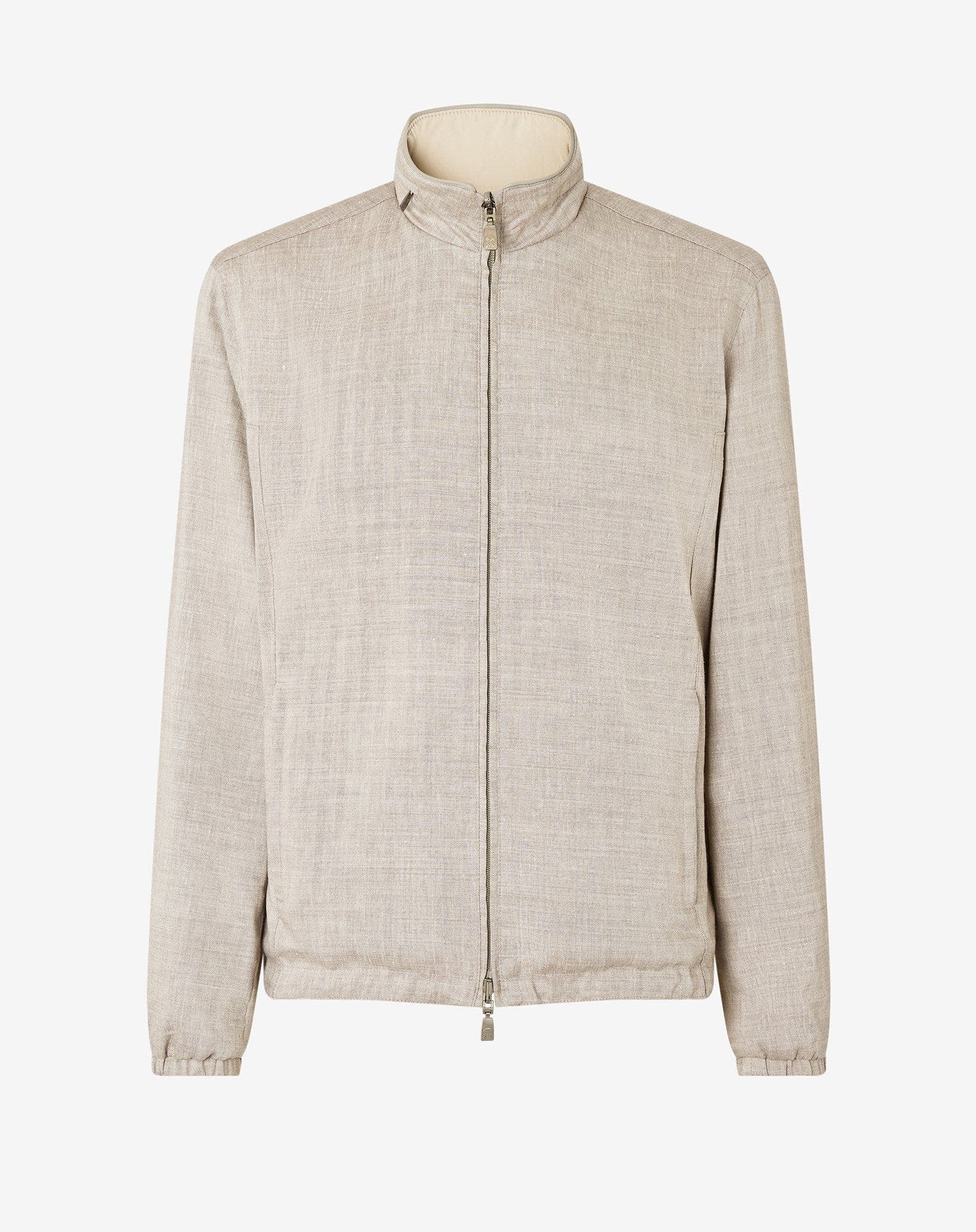 Beige linen-blend jacket