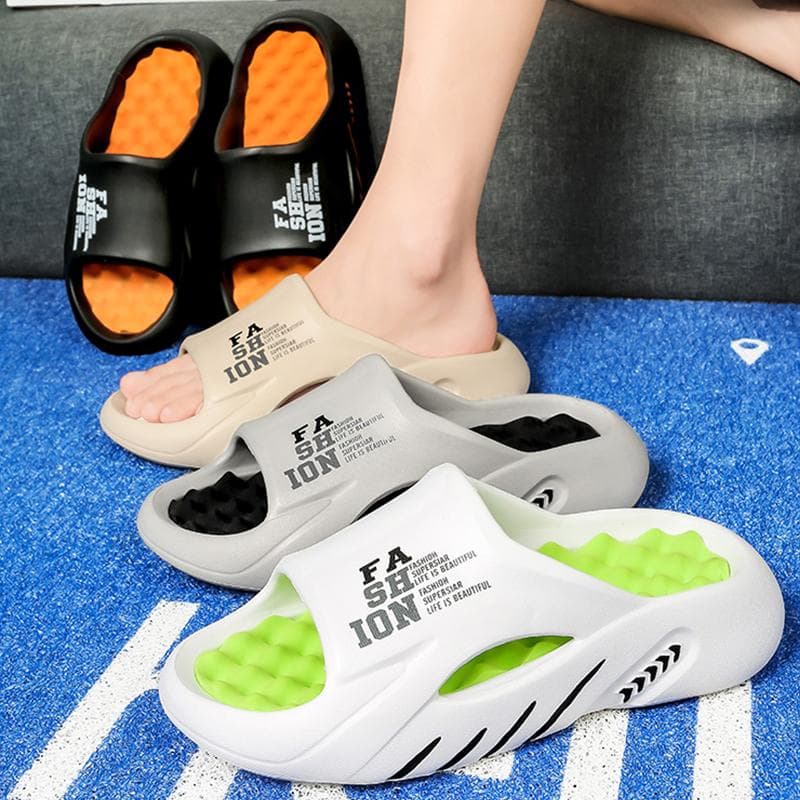 Summer EVA Men's Fashion Trend Slippers EVA Men's Sports Sandals cm beige/white