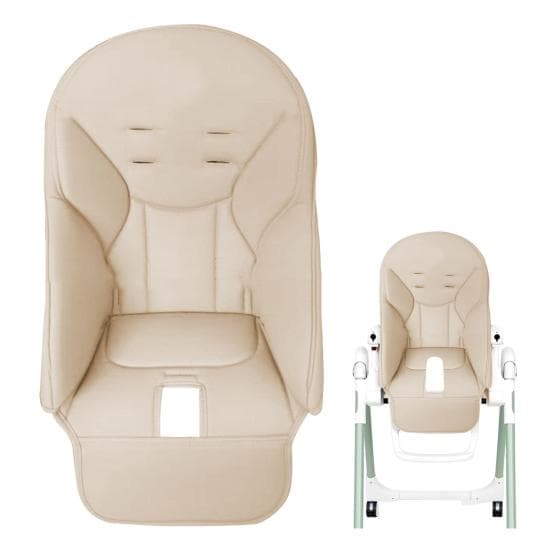 Baby High Chair Cushion Replacement Faux Leather Restaurant Dining Chair Cover Pad Non-Slip Highchair Seat Cover for Toddler Kids light grey
