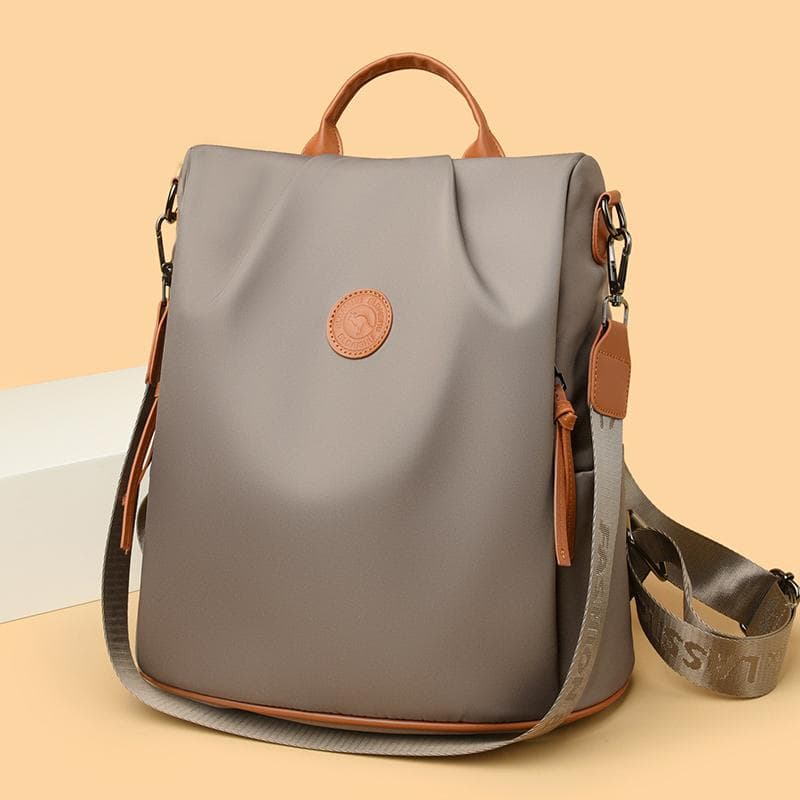 Multi-functional Anti-theft Backpack Large Capacity Women's Backpack Travel Bag Student Schoolbag khaki