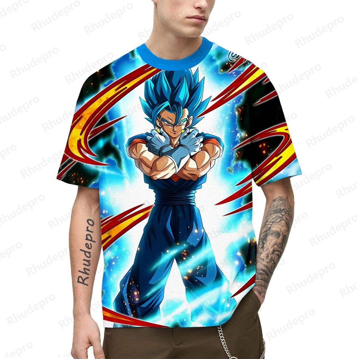 Vegeta Gym Tops 100-5XL Goku Hip Hop T Shirt For Men Cosplay T-shirts Oversized Clothing Fashion Anime Y2k cm