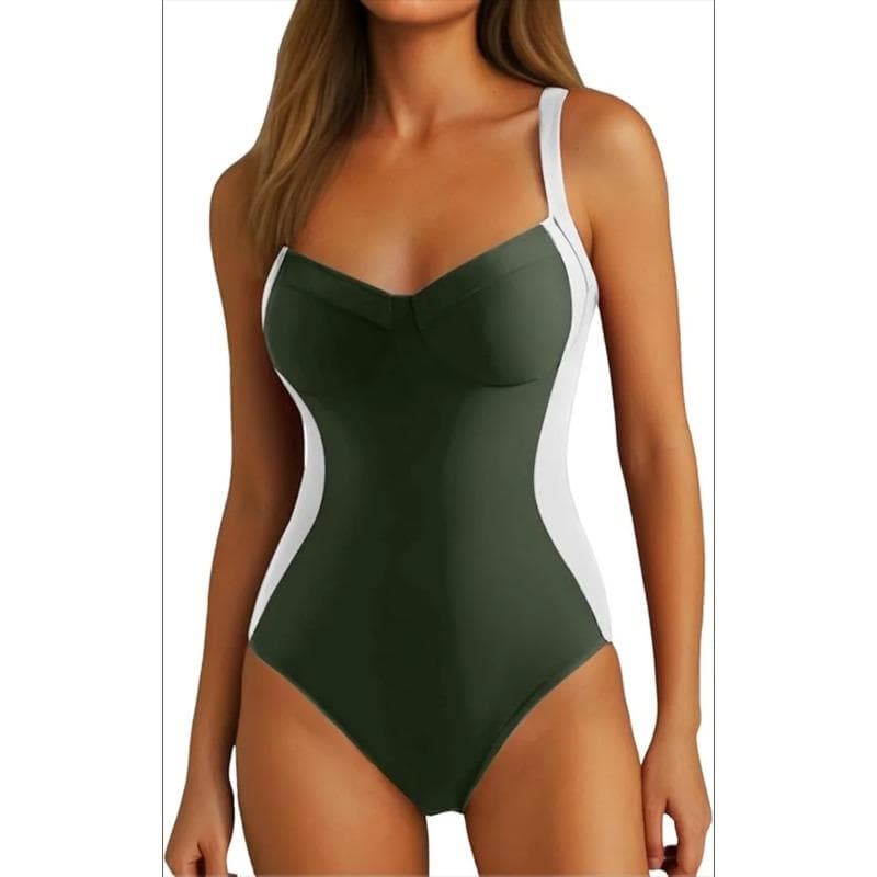 2025 Strappy Swimsuit Women One Piece Solid Slim Swimwear Female Bathers Bathing Swimming Swim Suit Beachwear XXL cm