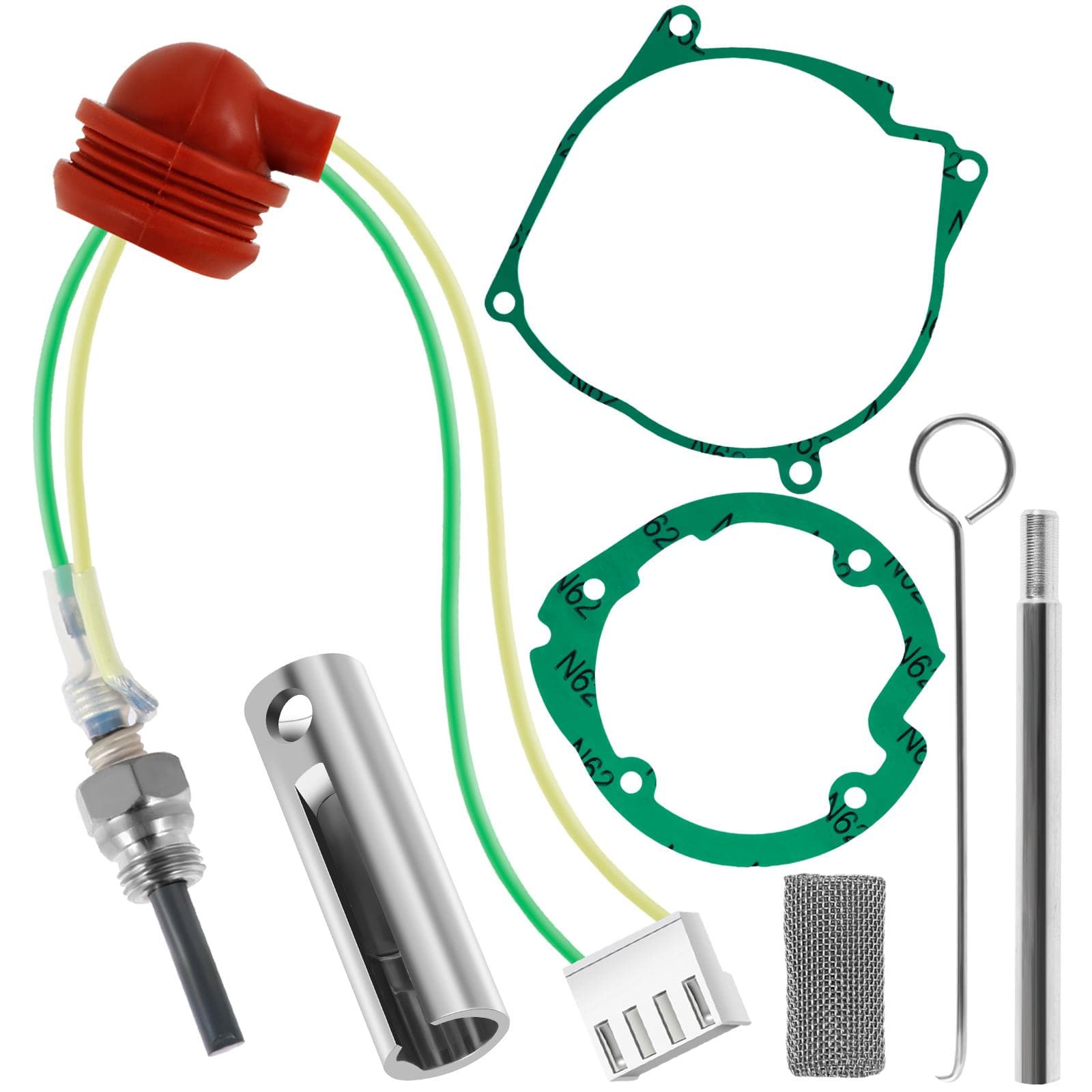 Glow Plug Repair Kit 12V 2KW 5KW 8KW Parking Diesel Heater Glow Ignition Plug Kit with Removal Fitting Tool Heater Accessories silver