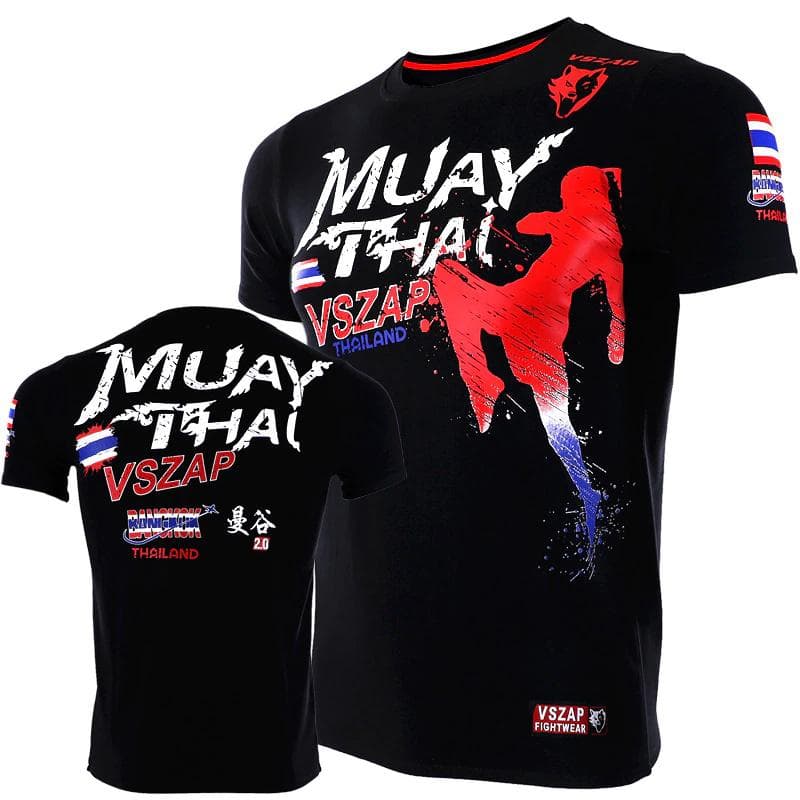 Men's Muay Thai T Shirt Sports Running T Shirt Men's Gym Fitness Mma Training Shirts Dry Fit Sportswear Boxing Quick Dry - T-shirts cm