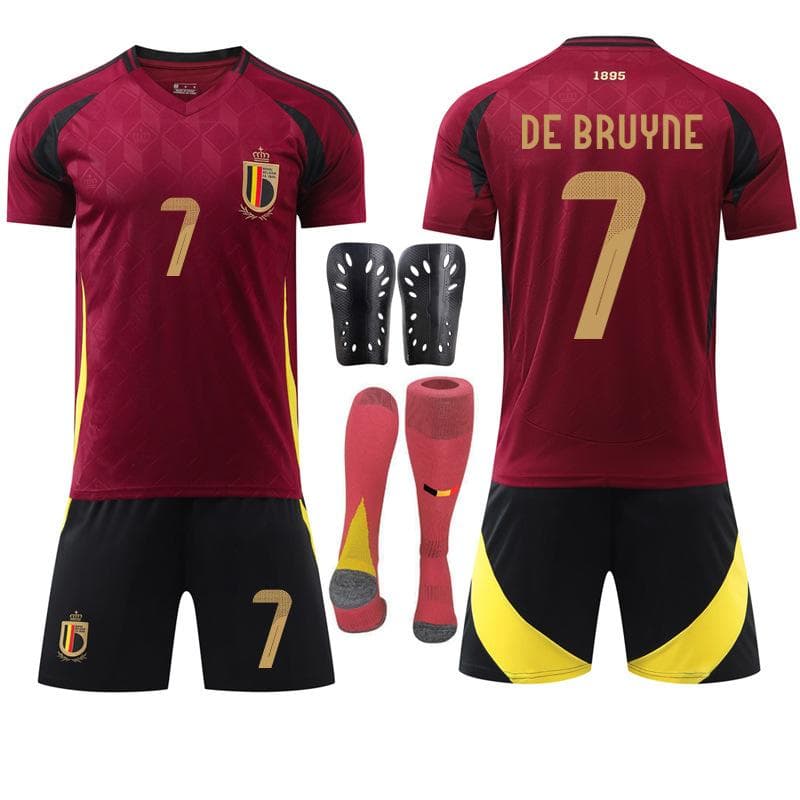 Euro Belgium Home Football Jersey No. 7 10 Lukaku 25 Multi-Library Jersey Set