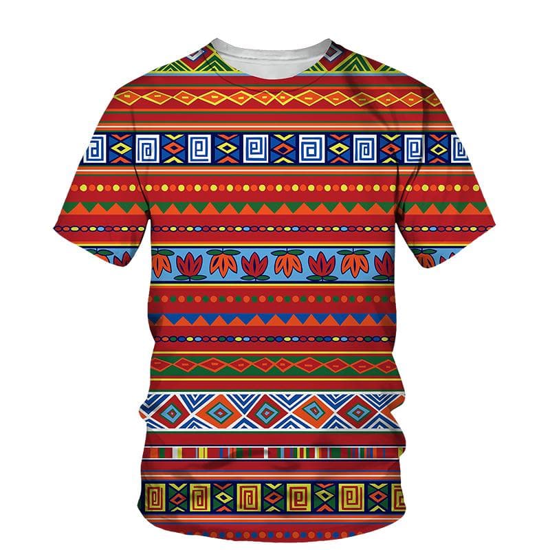 African Danshiki T-Shirts Ethnic Style Patchwork 3D Print Boys Girls Children Fashion Oversized T Shirt Kids Tees Tops Clothing cm