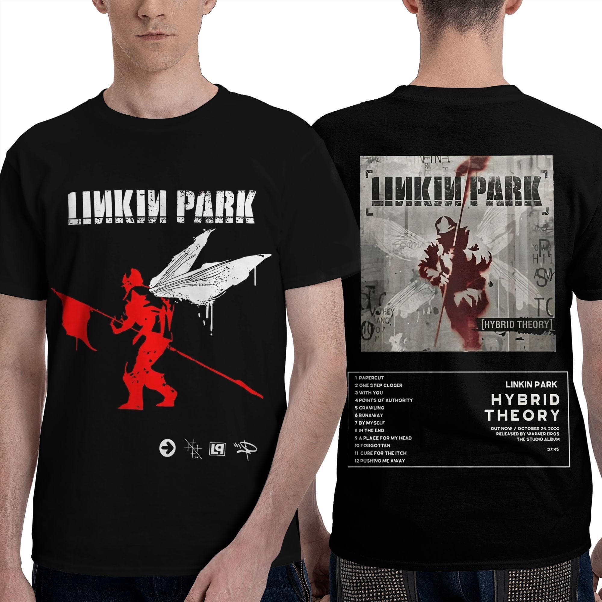 L-Linkin P-Park Men T Shirt Band Crazy Tee Shirt Short Sleeve Crewneck T-Shirt 100% Cotton Plus Size Clothes cm