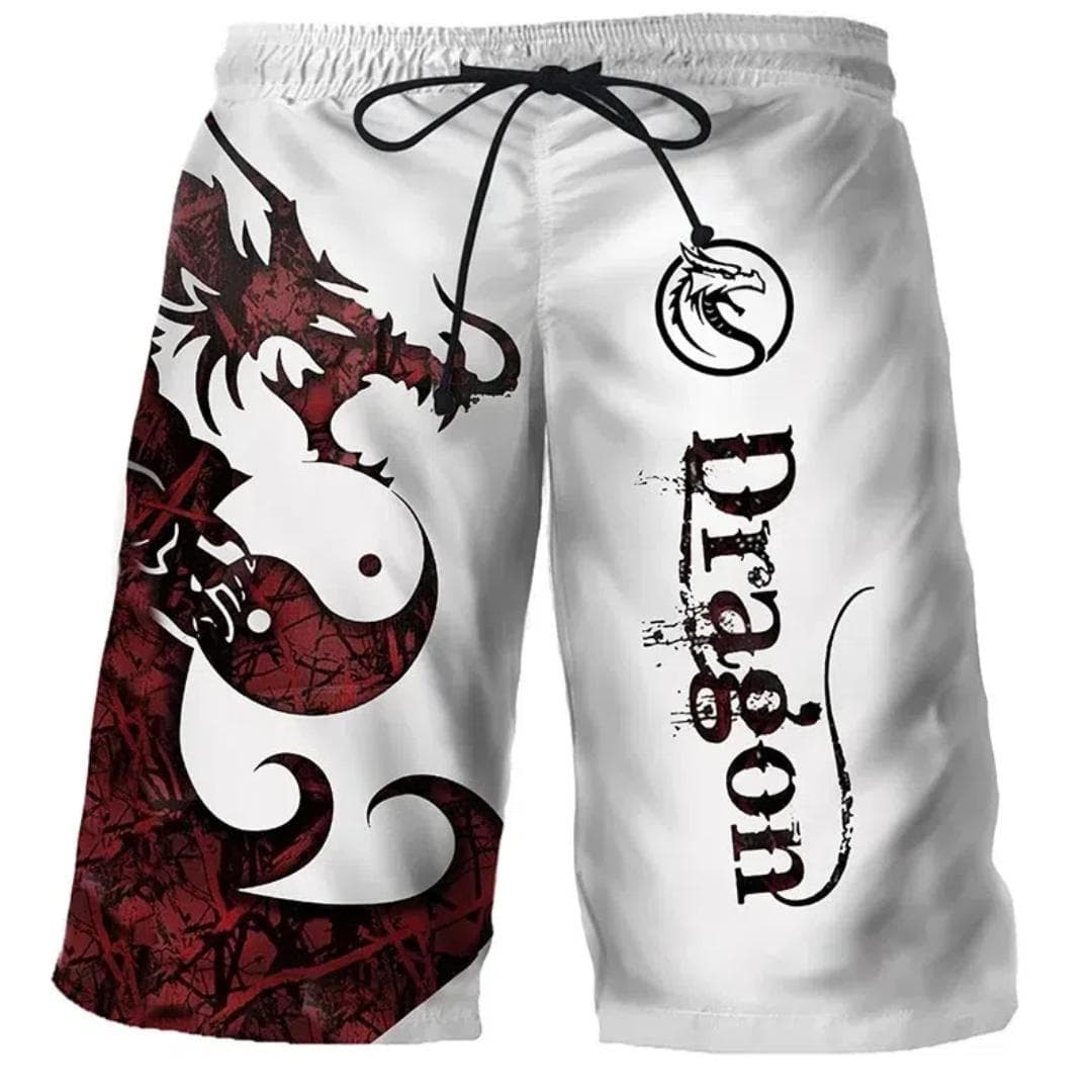 Cool Tiger Wolf Summer Shorts Comfortable Surfboard Hawaiian Beach Shorts Quick Dry Sports Shorts Men's Beach Shorts Boys