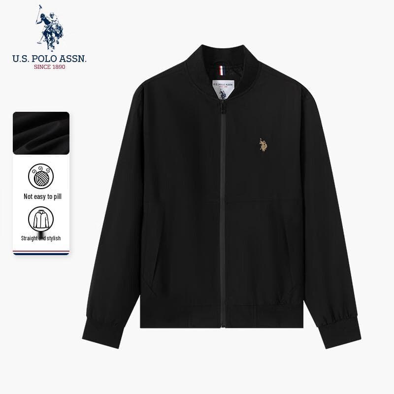 U.S. POLO ASSN. Men's Baseball Collar Jacket cm khaki