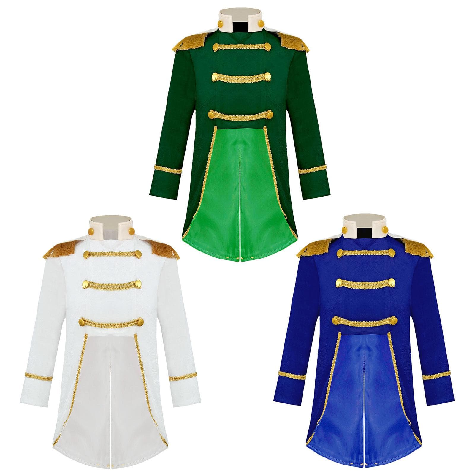 Baby Ringmaster Circus Cosplay Costume Royal Court Style Velvet Tailcoat Halloween Cosplay Renaissance Gothic Medieval Jacket cm green