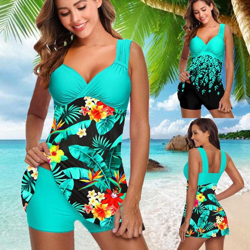 Womens Two Pieces Swimsuit Swimwear Bathing Suit High Waist Tankini Set Tankini Bikini Swimming Suit cm orange