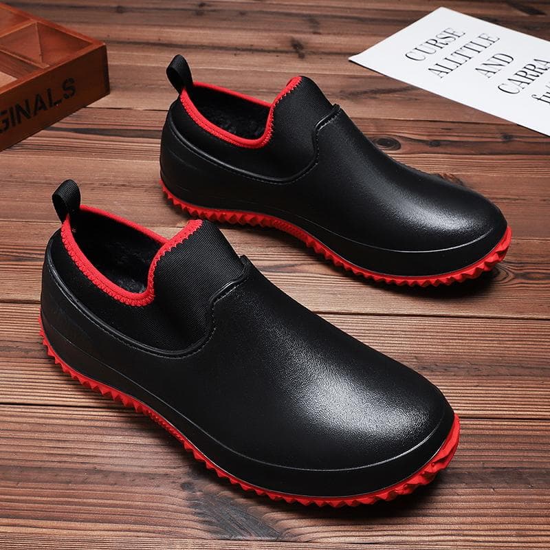 Men's Plus Size Rain Shoes Fashion Low-Top Rain Boots Anti-slip Fishing Shoes Kitchen Work Shoes Men Short Rubber Boots cm blue