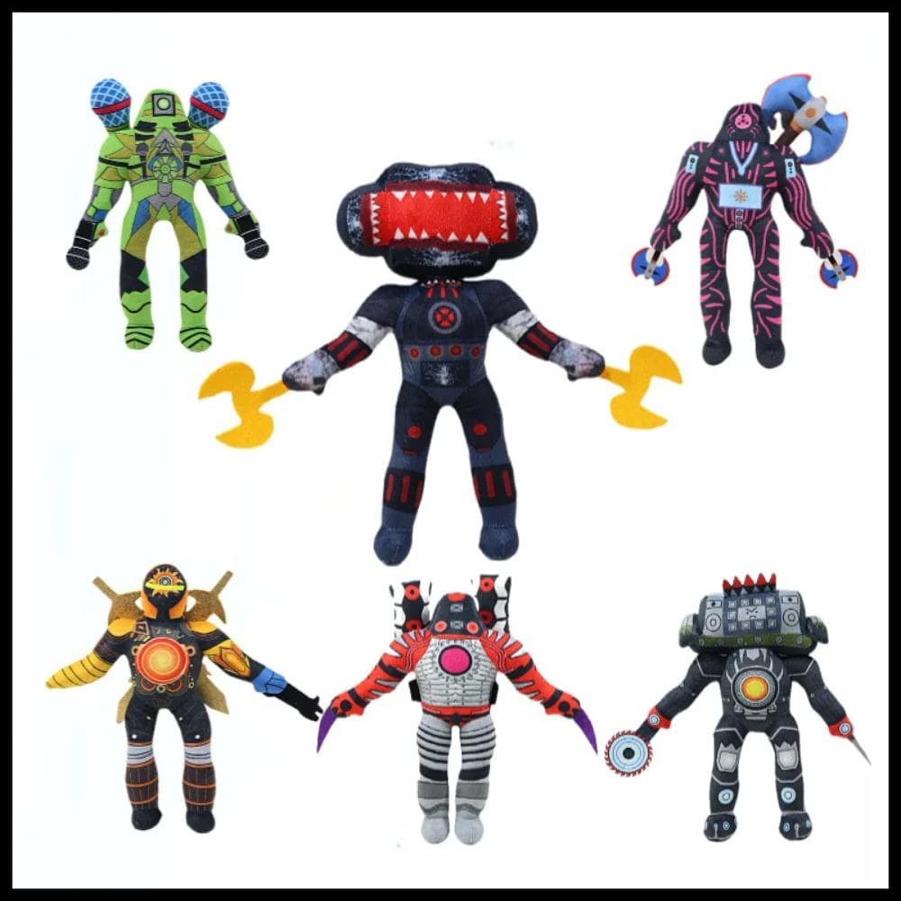 New Skibidi Toilet Plush Toys Speakerman Speaker Drill Man Clock Man Upgrade Titan Zombie TV Man Computerman Cameraman Doll Toy red