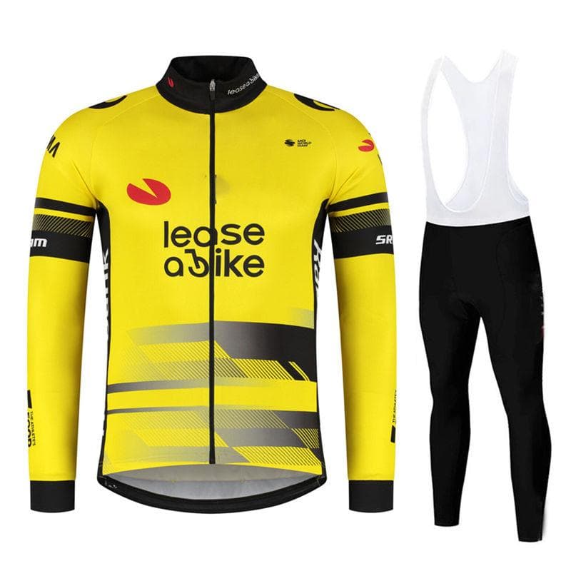 Jumbo Team Autumn Long Sleeve New Racing Spring Long Cycling Jersey Set Bike Cycling Bicycle Clothing Uniform Ropa Ciclismo
