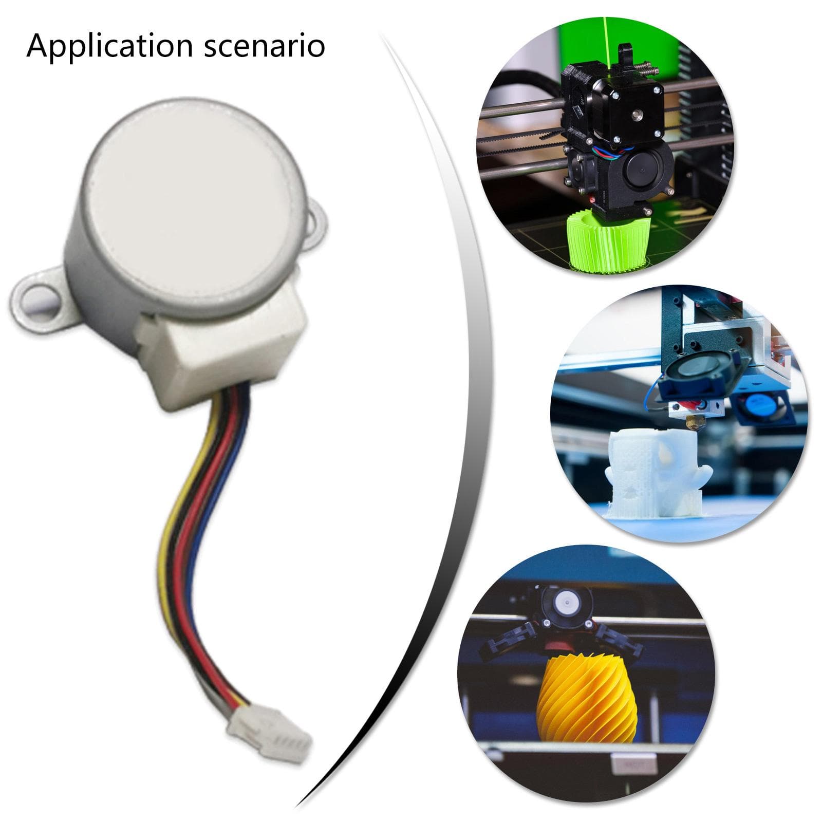 24BYJ48 5V Reduction Stepper Motor Reducer Motor 4-Phase 5-Wire 1/64 Reduction Ratio Wireless Camera Monitors Motor